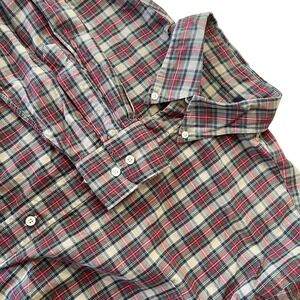 Gitman Bros Long Sleeve Button Down Shirt Mens L Plaid Cotton Classic USA Made